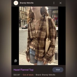 Brandy Melville flannel shirt